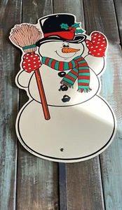 VINTAGE Color-Clings 1996 Christmas Yard Art Sign SNOWMAN MADE IN USA 7311X - Picture 1 of 19