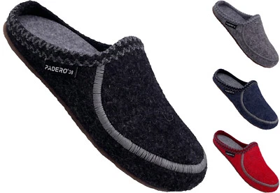 PADERO Hausschuhe MANNI warme Wollfilz Pantoffeln Damen Herren Filzpantoffeln