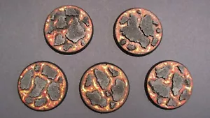 5 X PAINTED 40mm resin bases Lava Dreadnought Warhammer 40k Sigma - Picture 1 of 2