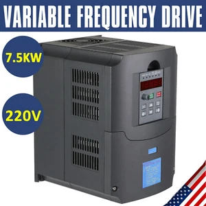 7.5KW 10HP 220V Variable Frequency Drive Inverter Single To 3 Phase CNC VFD VSD - Picture 1 of 12
