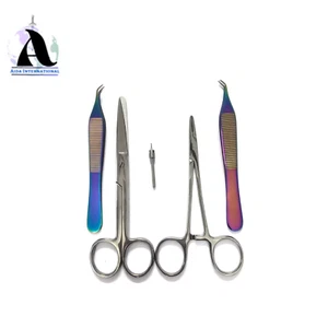 NUOVO Set Strumenti Trapianto Capelli SS Colore Arcobaleno,TC Punta Strumenti Chirurgici - Foto 1 di 4