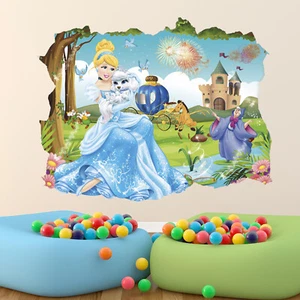Princess 3D Wall Decal, Wall Sticker, Fairytale, Fairy, Decor - Picture 1 of 6