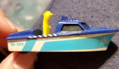 Matchbox barco de lançamento policial 0D-593 com rodas 1976 - Imagem 1 de 4