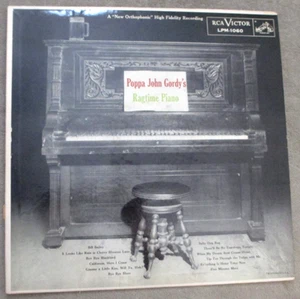 POPPA JOHN GORDY'S RAGTIME PIANO '55 LP RCA LPM-1060 VG+ UltraSonic JAZZ EX DG - Picture 1 of 15