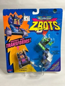Vintage 1993 Micro Machines Zbots Morphbots Robot SKYWACKER DEMIZOR WHEELEX - Picture 1 of 2