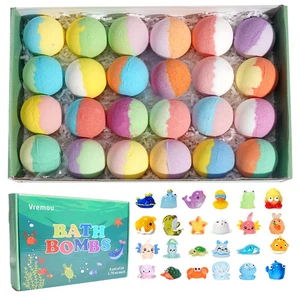 Bath Bombs for Kids , 24 Pack Bath Bombs Gift Set, Natural Organic for Girls Boy - Picture 1 of 7