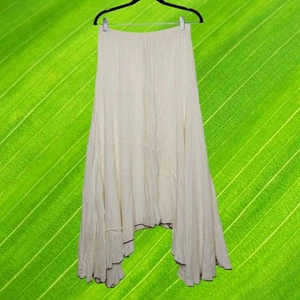 Vintage Boho Western Swing Rock asymmetrischer Saum Look inkl. Viskose weiß - Bild 1 von 8