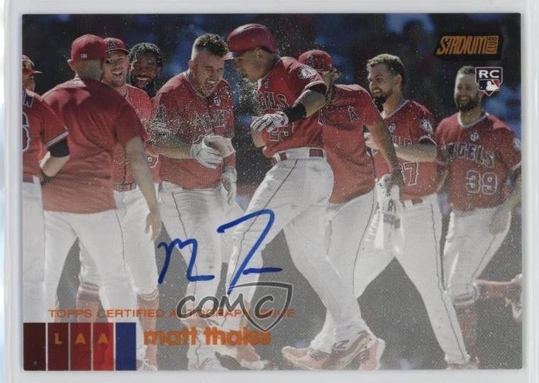 2020 Topps Stadium Club Auto Orange /5 Matt Thaiss #AMT Rookie Auto RC - Image 1 of 2