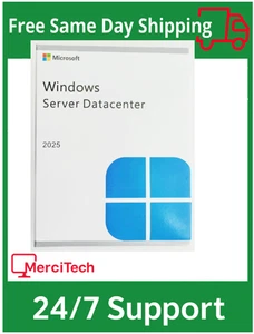 Microsoft Windows Server 2025 Datacenter 24 Core USB & Factory Sealed - Picture 1 of 5