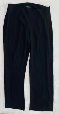 Eileen Fisher Pants Black Silk Pull On Back Zip Full Length Quiet Luxury Small - Image 1 of 4