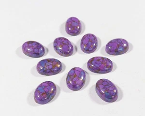 Cabochon ovale turchese rame viola naturale da 5x7 mm a 20x25 mm pietra preziosa sfusa - Foto 1 di 3