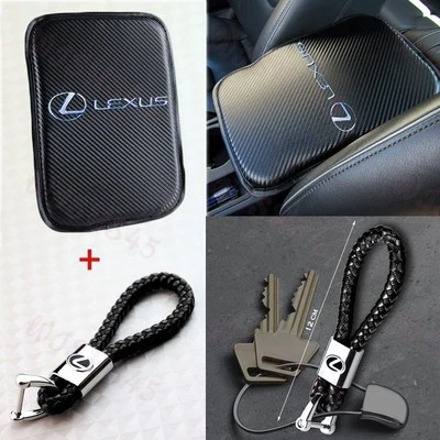 Set For Lexus Racing Car Center Armrest Cushion Mat Pad Cover + Black Keychain - Image 1 of 4