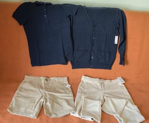 Girl New w/tag school uniform LOT of 4 items (pants,short,top,cardigan)Sz 12-14 - Picture 1 of 9