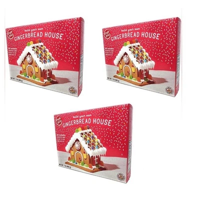 Create A Treat Construye Tu Propio Pan de Jengibre Casa Kit 14.3 OZ PAQUETE DE 3 NUEVO Foto 1 de 4