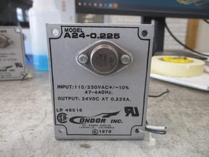 Condor Power Supply A24-0.225 Input: 115/230VAC+/-10% 47-440Hz - Picture 1 of 3