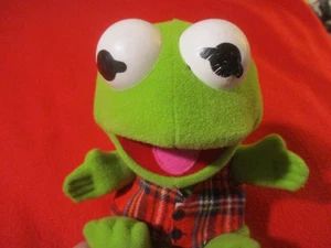 Vintage 1987 Henson Muppet Babies Kermit The Frog 7" Tall Plush Stuffed Animal - Picture 1 of 4