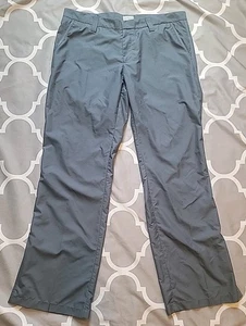 J Lindeberg Pants Men 38x34 Golf Troyan Micro Twill Gray Zip Leg Water Resistant - Picture 1 of 22