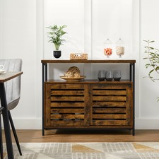 VASAGLE Credenza Armadio Autoportante con Ante Scorrevoli Armadietto LSC091B01