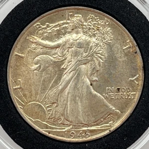 1943 (P) Walking Liberty halber Dollar in hervorragendem Zustand - Bild 1 von 2