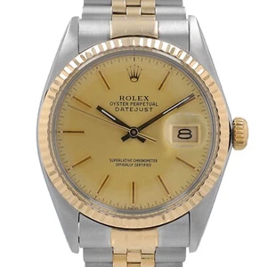OROLOGIO ROLEX DATEJUST DA UOMO 16013 BICOLORE 18KY & SS QUADRANTE CHAMPAGNE JUBILEE 36 MM - Foto 1 di 9