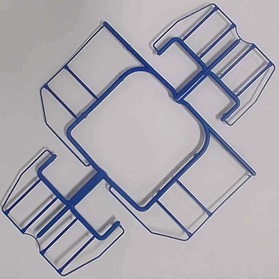 O Scale Model Train Parts: : Red Caboose GP7 / GP9 End Handrails (Blue) - Image 1 of 1