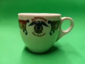 The Roosevelt New Orleans Hotel Demitasse Tasse Shenango Porzellan Restaurant - Bild 1 von 7