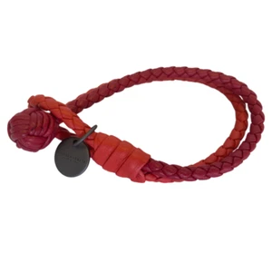 Bottega Veneta Red Bi-color Intrecciato Bracelet - Picture 1 of 2