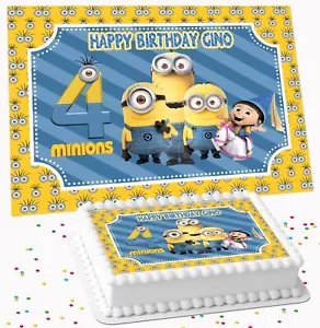 CUSTOM BIRTHDAY PARTY PERSONALISED ICING EDIBLE COSTCO CAKE TOPPER R2-140 - Picture 1 of 8