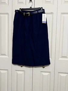 Alfred Dunner Notting Hill Skirt, Navy, 16 NWT - Picture 1 of 4