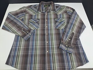 Cowboy Collection Mens 2XL Long Sleeve Embroidered Pearl Snap Shirt #5125 - Picture 1 of 11