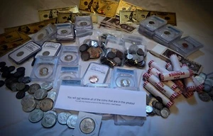 Old U.S. Coin Lots - Rare US Coins - Silver / Proof + More! 107 Items!Free Ship - Picture 1 of 7