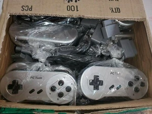 12 LOT of NEW Silver  YOBO  FC TWIN FC2 or SNES Controllers Control pads 18P - Picture 1 of 2