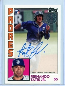 2019 Topps Fernando Tatis Jr. 35th Anniversary 1984 Design Autograph Rookie 💎  - Picture 1 of 2
