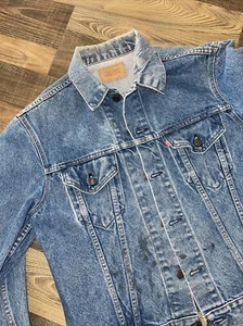 Levi's Denim Trucker Jacket Size 44 Vintage Made in USA - Picture 1 of 12