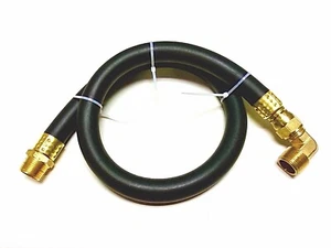 Compressed Air Jumper Hose 3/4" MPT With Female Swivel 500 P.S.I. 2' 90° Elbow - Picture 1 of 9