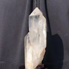 590G Natural Transparent White Crystal Obelisk Quartz Cluster Mineral Specimen