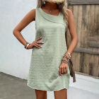Women&#39;s Sleeveless Summer A-line Holiday Beach Mini Dress Casual Loose Dress US