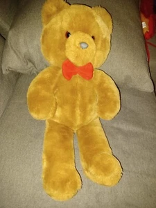 Vintage 1986 Dakin Brown Honey Jo 20 Zoll Holiday rote Fliege Teddybär Kuscheln Plüsch - Bild 1 von 7