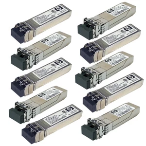10 x HP AJ718A SFP+ 8Gb/s mini GBIC Short Wave FC Transceiver SPS 468508-002 - Afbeelding 1 van 5