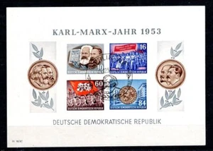Bloque 9B DDR KARL MARX Con Sello Especial Usado 150EUR (CA4598) - Imagen 1 de 1