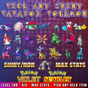 Choose ANY SHINY Paradox Pokemon ⭐️ 6IV ⭐️ - Pokemon Scarlet And Violet - Picture 1 of 27