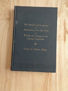 Alphabet & Language, Immortality of Big Trees: 3 Essays by Thomas Magee HC 1895 - Picture 1 of 1