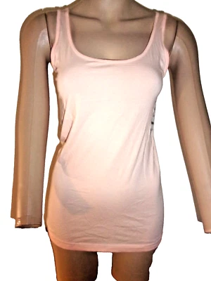 OLD NAVY TANK TOP PEACH COTTON/SPANDEX SIZE SMALL PETITE-NWT - Image 1 of 4