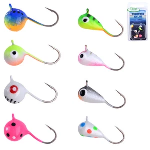 8pcs/lot Ice Fishing Jigs Tungsten Ice Fishing Lure Hard Bait Ice Fishing Tackle - Picture 1 of 7