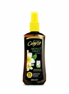 2x Calypso Monoi Tahiti Bronzing Oil - Oil Spray 15 Medium 200ml - Picture 1 of 1