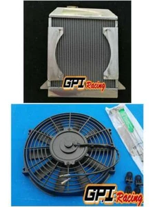 FOR Morgan Plus 8 Eight +8 1968-2003 2002 Aluminum Radiator &Shroud&Fans 62MM - Picture 1 of 11