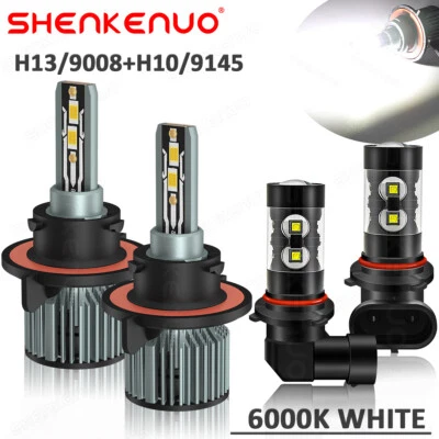 Combo 9008 faros LED + 9145 faros antiniebla para Jeep Compass 2007 2008 2009 Foto 1 de 4