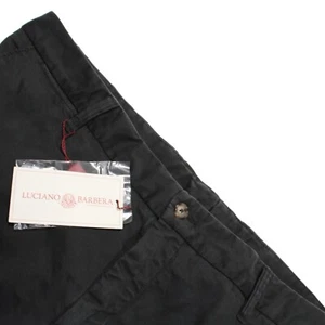 Luciano Barbera NWT Chinos / Casual Pants Size 58 (42 US) In Solid Green Cotton - Picture 1 of 11