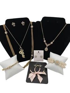 Pink Feminine Designer Signed Jewelry Lot | J Crew Kate Spade Givenchy Talbots - Picture 1 of 9