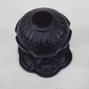 ornate centre door knob,entrance door pull,victorian edwardian,Matt black 20371 - Picture 1 of 5
